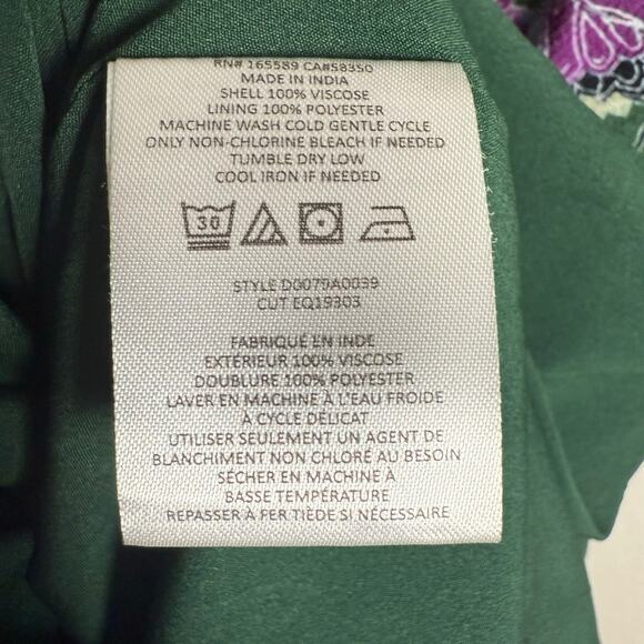 Equipment Everett Eden Green Floral Print Sleeveless Scoop Maxi Dress Size 10 - Picture 15 of 15